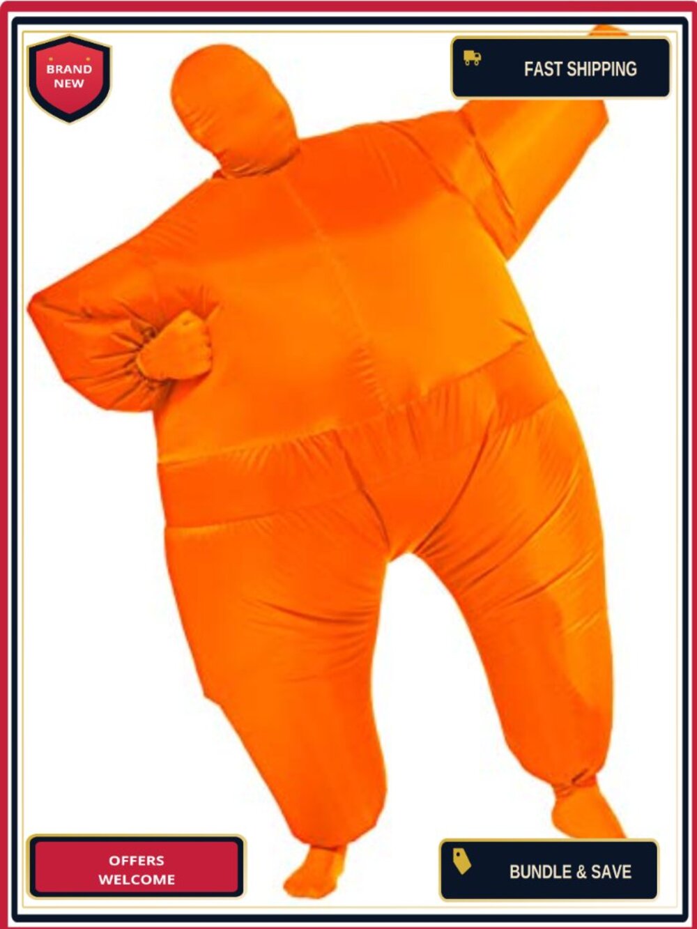 Inflatable Full Body Suit Costume Adult Fan Power Pack Hood Gloves